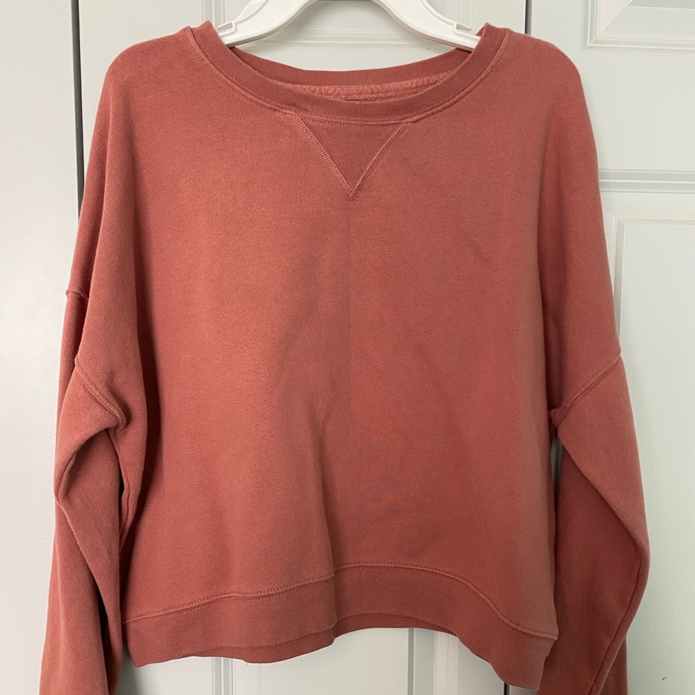 Burnt orange/ peach Aeropostale cropped crew neck